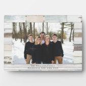 Farmhouse Wood Persoonlijke naam Foto Plaque Fotoplaat (voorkant)