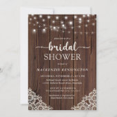 Farmhouse Wood String Lights Vrijgezellenfeest Kaart (Voorkant)