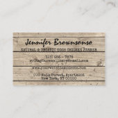 Farmhouse Wooden Rustic Chicken Visitekaartje (Achterkant)