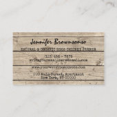 Farmhouse Wooden Rustic Chicks Hen Visitekaartje (Achterkant)