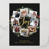 Farmhouse Wreath | Fotocollage Folie Feestdagenkaart (Voorkant)