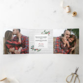 Farmhouse Wreath | Multifoto Drieluik Wenskaart (Binnen)