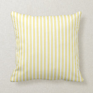 Farmhouse Yellow  Ticking Stripe Accent Kussen