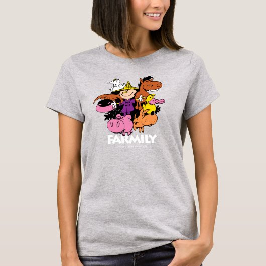 FARMILY® donkere stof T-shirt (Voorkant)