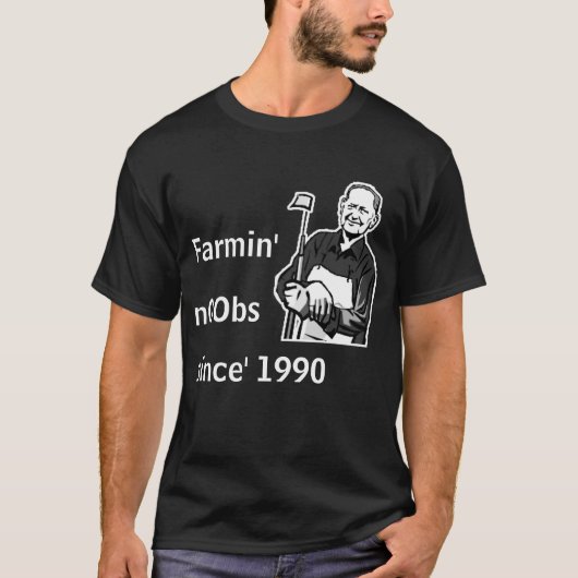 Farmin' sinds' 1990 t-shirt (Voorkant)