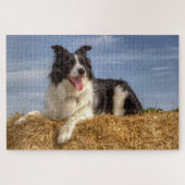 Farming Dog op Hay Bale 1014 Piece Jigzaag Puzzle Legpuzzel (Horizontaal)
