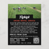 Farming Drone Portrait, Drone Rental Company Flyer (Voorkant)