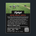 Farming Drone Portrait, Drone Rental Company Flyer<br><div class="desc">Farming Drone Portrait,  Drone Rental Company Adverteren flyers door de Visitekaartje winkel.</div>