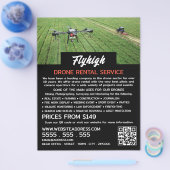 Farming Drone Portrait, Drone Rental Company Flyer (Enkel)