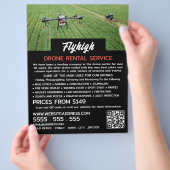 Farming Drone Portrait, Drone Rental Company Flyer (Hand)