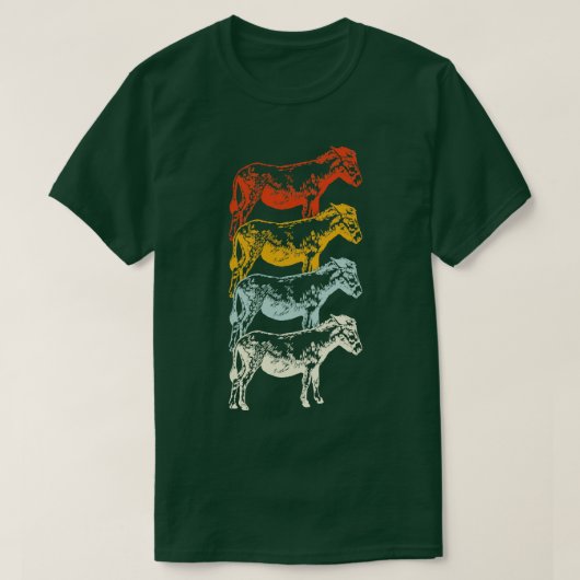 Farming Gifts Retro Ezel T-shirt (Design voorkant)