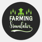 Farming Simulator Ronde Sticker (Voorkant)