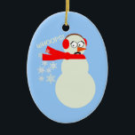 Farming Snowman Cartoon Keramisch Ornament<br><div class="desc">Dit is een grappige cartoon van een sneeuwman die sneeuwvlokken maakt. De sneeuwman heeft een beschamende uitdrukking op zijn gezicht, terwijl hij achter hem kijkt naar de vloed van sneeuwvlokken die naar buiten vliegen. De sneeuwman draagt een rode halskarf en rode oorkappen. Kunstgrappen zijn universeel grappig en tijdloos. Dit is...</div>