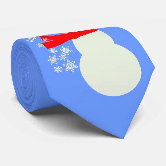 Farming Snowman Holiday Humor Stropdas (Opgerold)