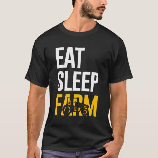 Farming T-shirt Eat Sleep Boerderij met lange mouw