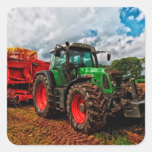 Farming Tractor Foto Sticker (Voorkant)