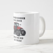 Farming Tractor Hard Work Quotes Grote Koffiekop (Voorkant rechts)