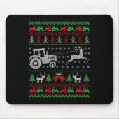 Farming Tractor Reindeer Boerderij Funny Farmer Ug Muismat (Voorkant)