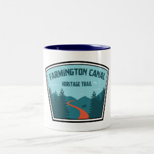 Farmington Canal Heritage Trail Tweekleurige Koffiemok