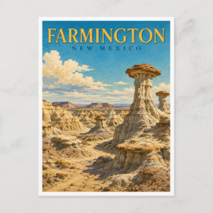 Farmington New Mexico Bisti Badlands GeoSaga Briefkaart