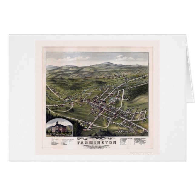 Farmington, NH Panoramic Map - 1877 (Voorkant Horizontaal)