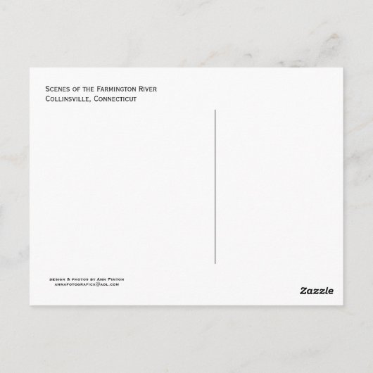 Farmington River Briefkaart (Achterkant)