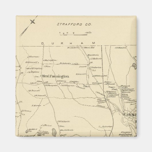 Farmington, Strafford Co. Magneet (Voorkant)