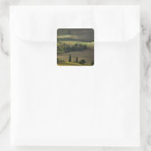 Farmland rond Montepulciano, Toscane, Italië Vierkante Sticker (Tas)
