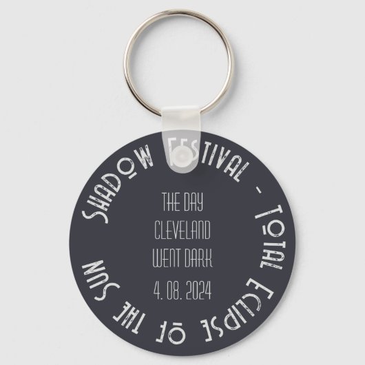 Farmland Solar Eclipse Tekst toevoegen Aangepaste  Sleutelhanger (Achterkant)