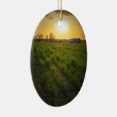 Farmland Sunset Keramisch Ornament (Rechts)