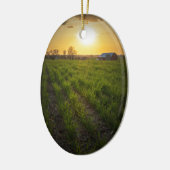 Farmland Sunset Keramisch Ornament (Links)