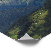 Farmlands en dorp in de Himalaya Poster (Hoek)