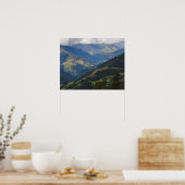 Farmlands en dorp in de Himalaya Poster (Keuken)
