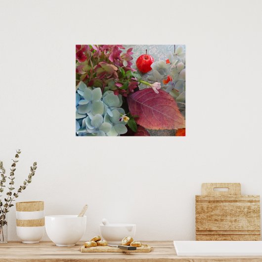FARMphemera.com "Antieke & Hydrangea"-poster Poster (Keuken)