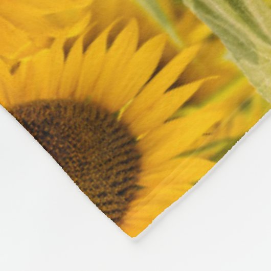 Farms | A Sunflower Field Fleece Deken (Hoek)