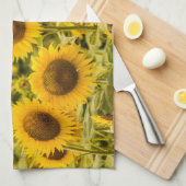 Farms | A Sunflower Field Theedoek (Quarter Fold)
