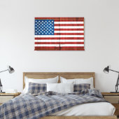 Farms | American Flag Barn Mural Canvas Afdruk (Insitu (Slaapkamer))