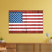 Farms | American Flag Barn Mural Canvas Afdruk (Insitu (Woonkamer))