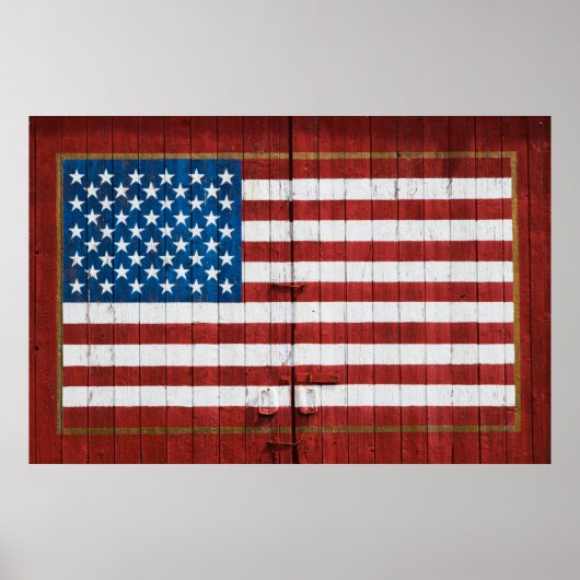 Farms | American Flag Barn Mural Poster (Voorkant)