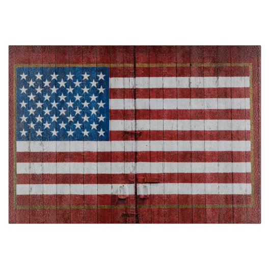 Farms | American Flag Barn Mural Snijplank (Voorkant)
