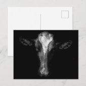 Farms | B&W Cow Head Shot Briefkaart (Voorkant / Achterkant)