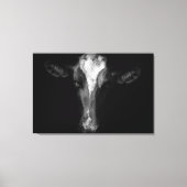 Farms | B&W Cow Head Shot Canvas Afdruk (Voorkant)
