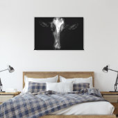 Farms | B&W Cow Head Shot Canvas Afdruk (Insitu (Slaapkamer))