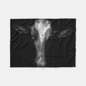 Farms | B&W Cow Head Shot Fleece Deken (Voorkant (Horizontaal))