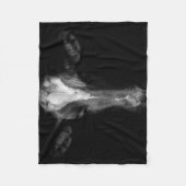 Farms | B&W Cow Head Shot Fleece Deken (Voorkant)
