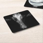 Farms | B&W Cow Head Shot Kartonnen Onderzetters (Schuin)