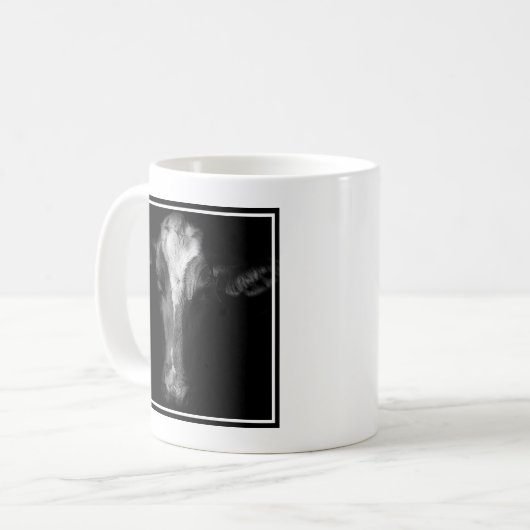 Farms | B&W Cow Head Shot Koffiemok (Voorkant links)