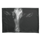 Farms | B&W Cow Head Shot Kussensloop (Voorkant)