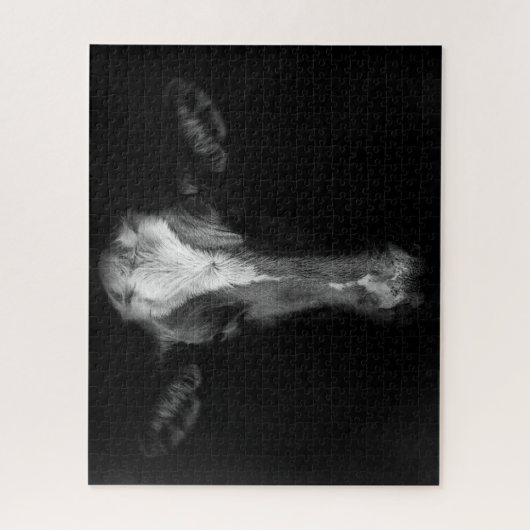 Farms | B&W Cow Head Shot Legpuzzel (Verticaal)
