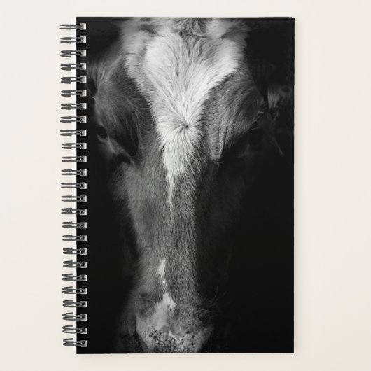 Farms | B&W Cow Head Shot Planner (Voorkant)